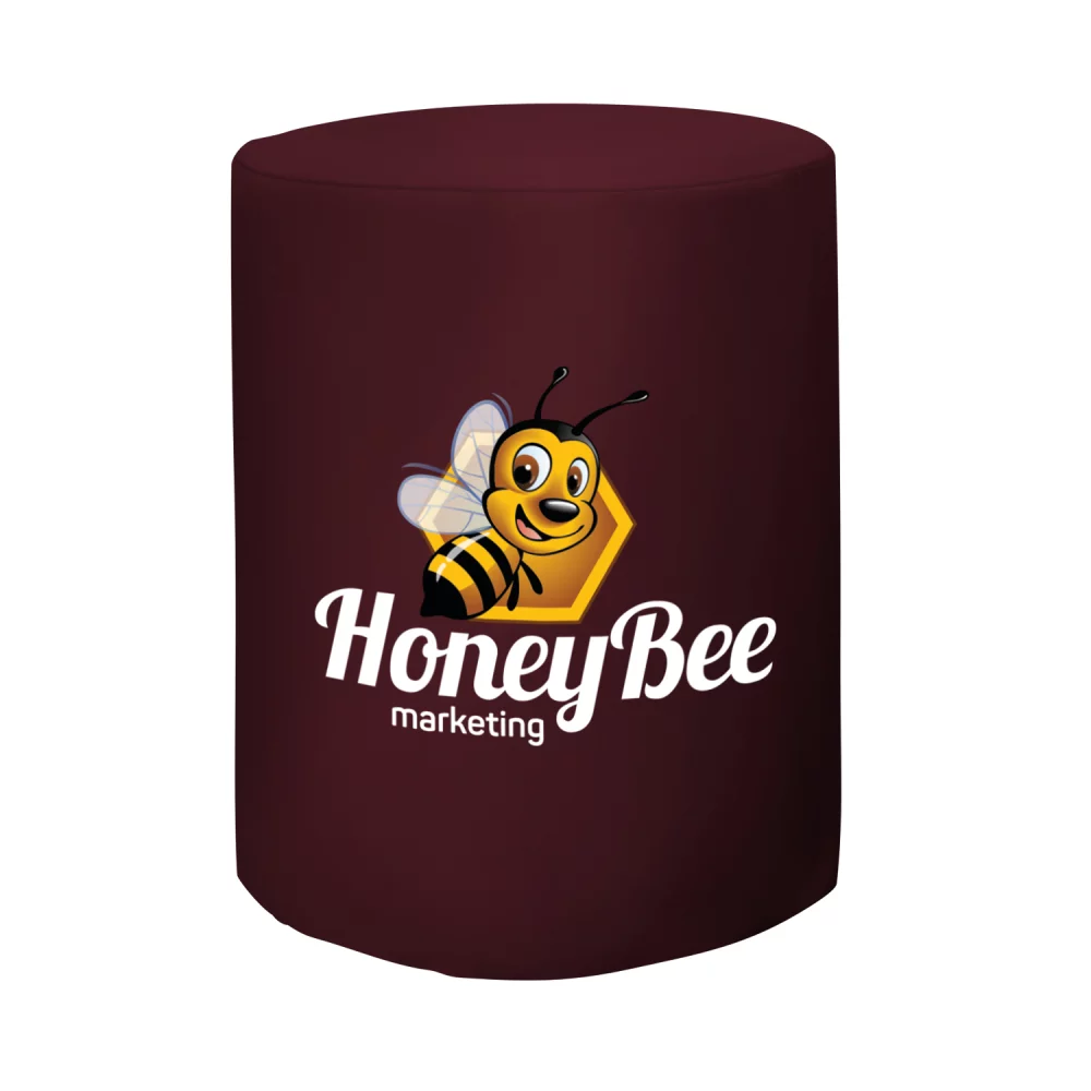 Jeté de table ajusté rond de hauteur de bar (pleine couleur sur le devant uniquement)