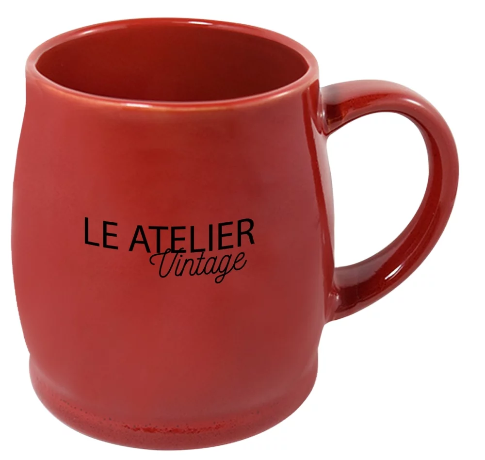 Umea 16oz reactive red mug in Ripple gift box