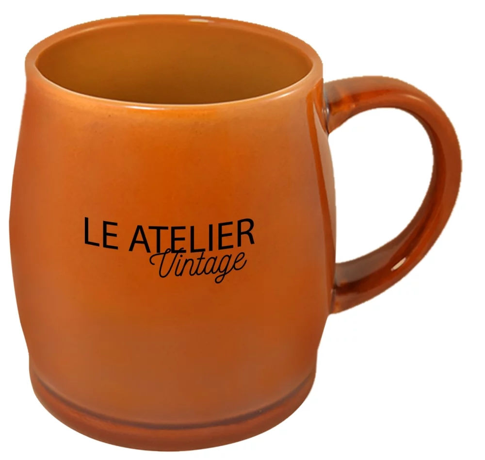 Umea 16oz reactive terra cotta mug in Ripple gift box