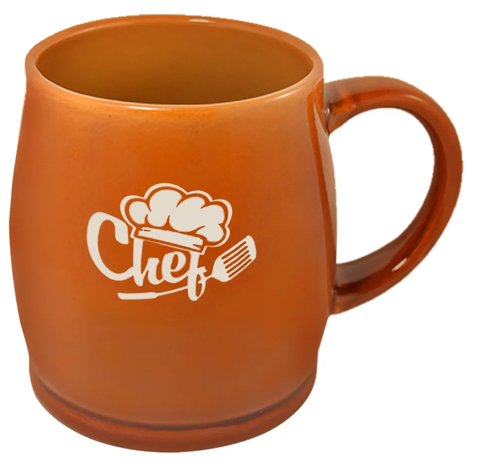 Umea 16oz reactive terra cotta mug in Ripple gift box - Etched