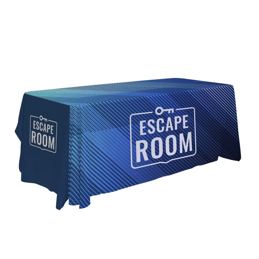 Jeté antimicrobien 3 côtés en couleur pleine de 6'