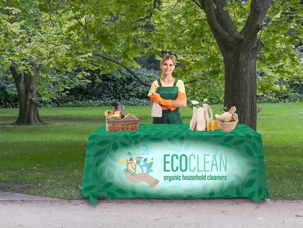 Jeté antimicrobien 3 côtés en couleur pleine de 6'