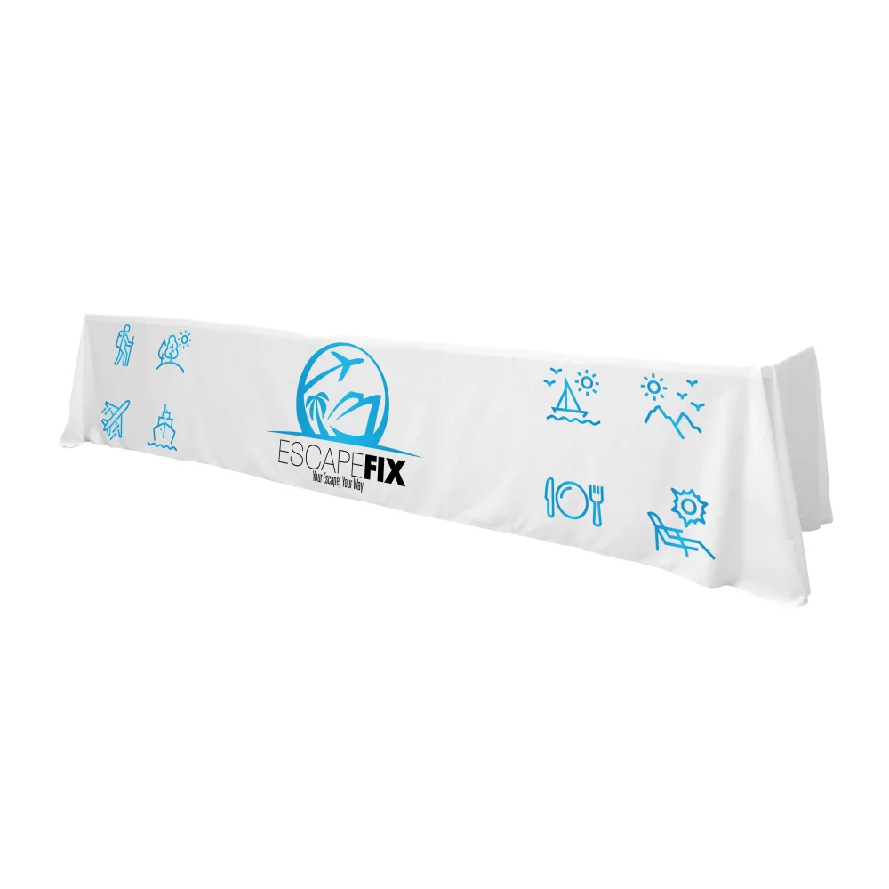 Jeté de table standard de 12' (pleine couleur sur le devant uniquement)