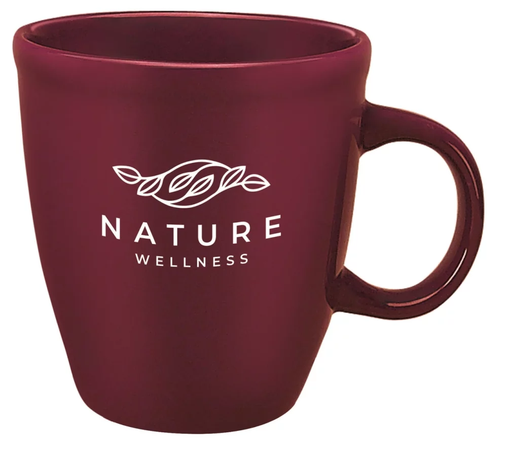Mocha 19oz burgundy ceramic mug