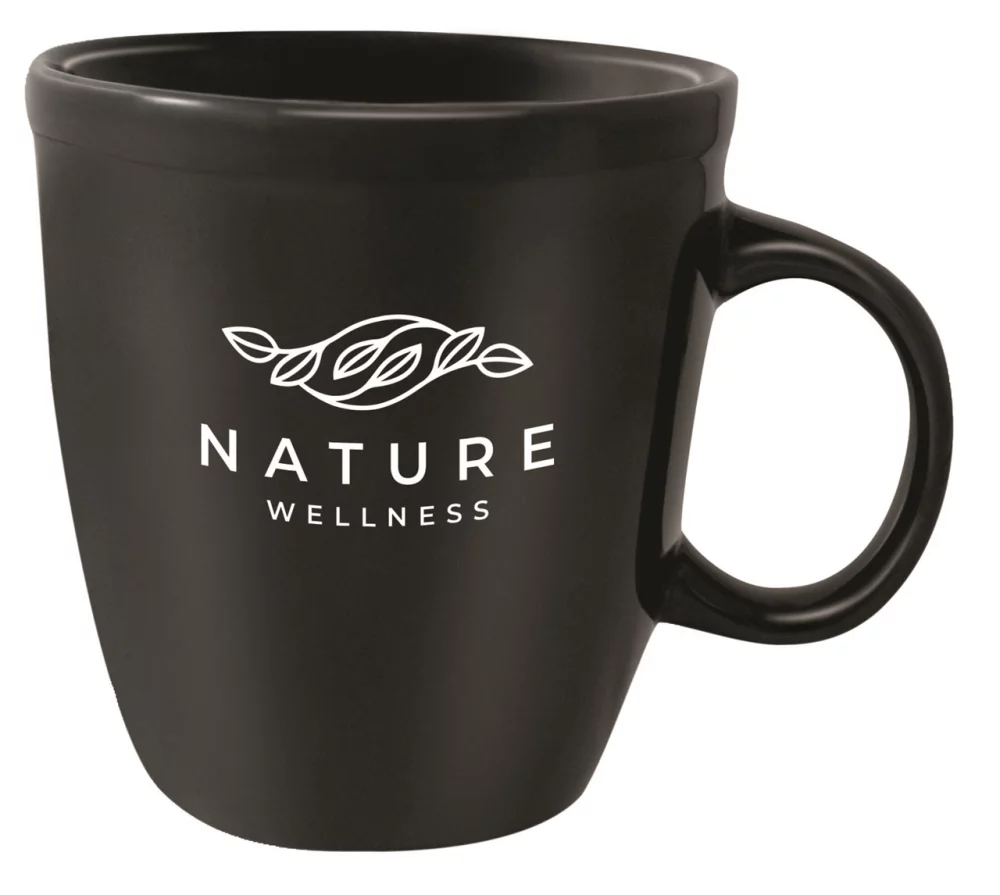 Mocha 19oz black ceramic mug