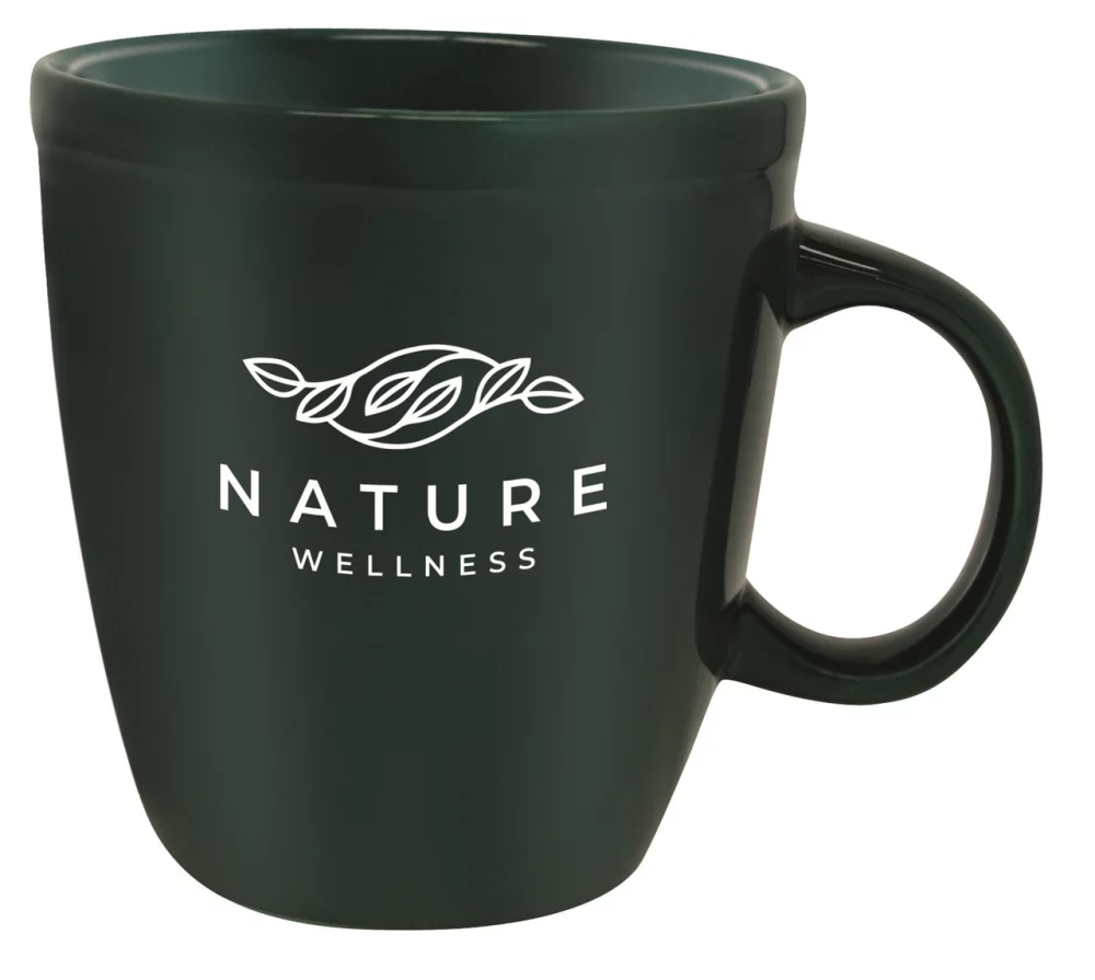 Mocha 19oz green ceramic mug