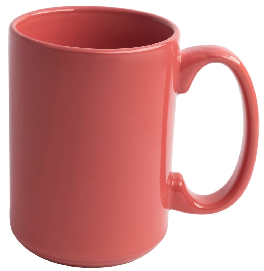 Jumbo 15oz coral ceramic mug