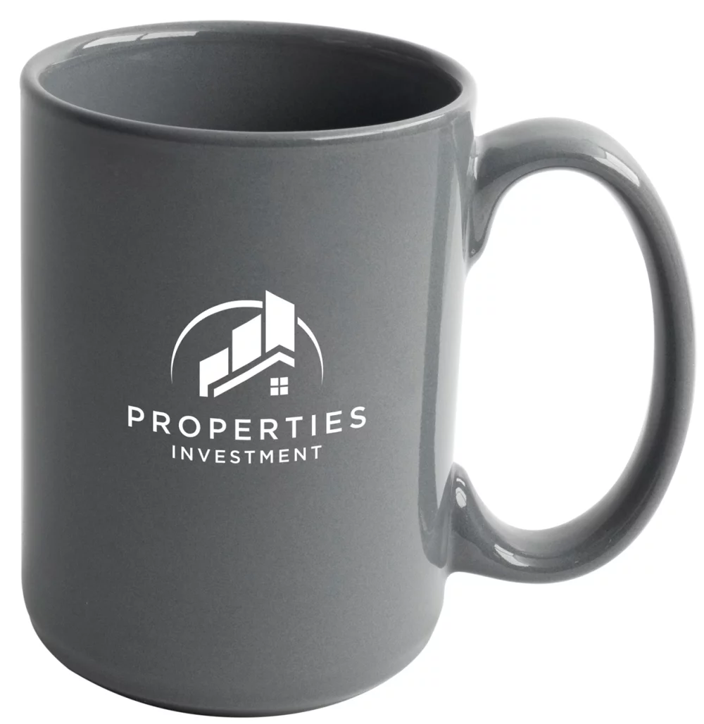 Jumbo 15oz light grey ceramic mug