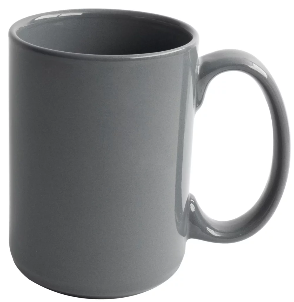 Jumbo 15oz light grey ceramic mug