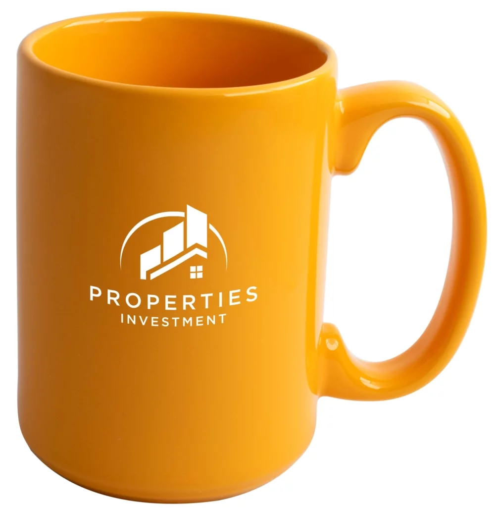 Jumbo 15oz mustard ceramic mug