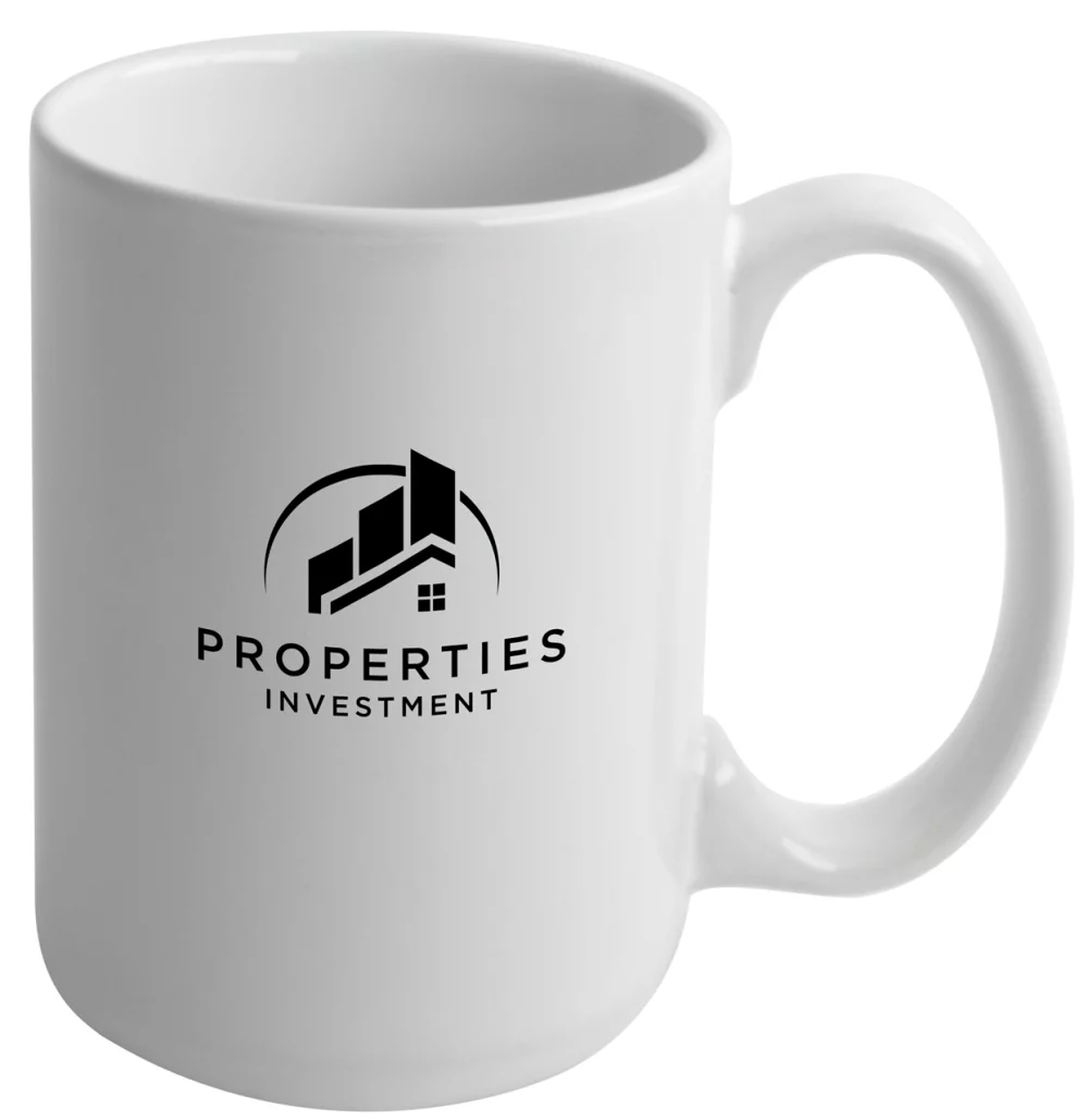 Mug en céramique blanc de 15 oz Jumbo