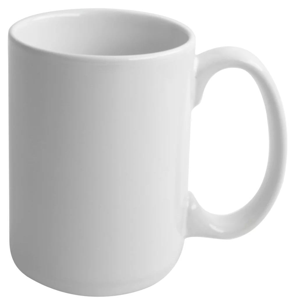 Economy Jumbo 15oz white ceramic mug