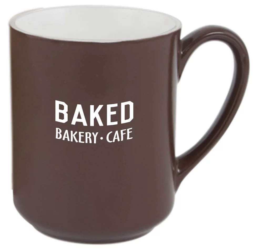 Max 19oz 2tone brown/white mug