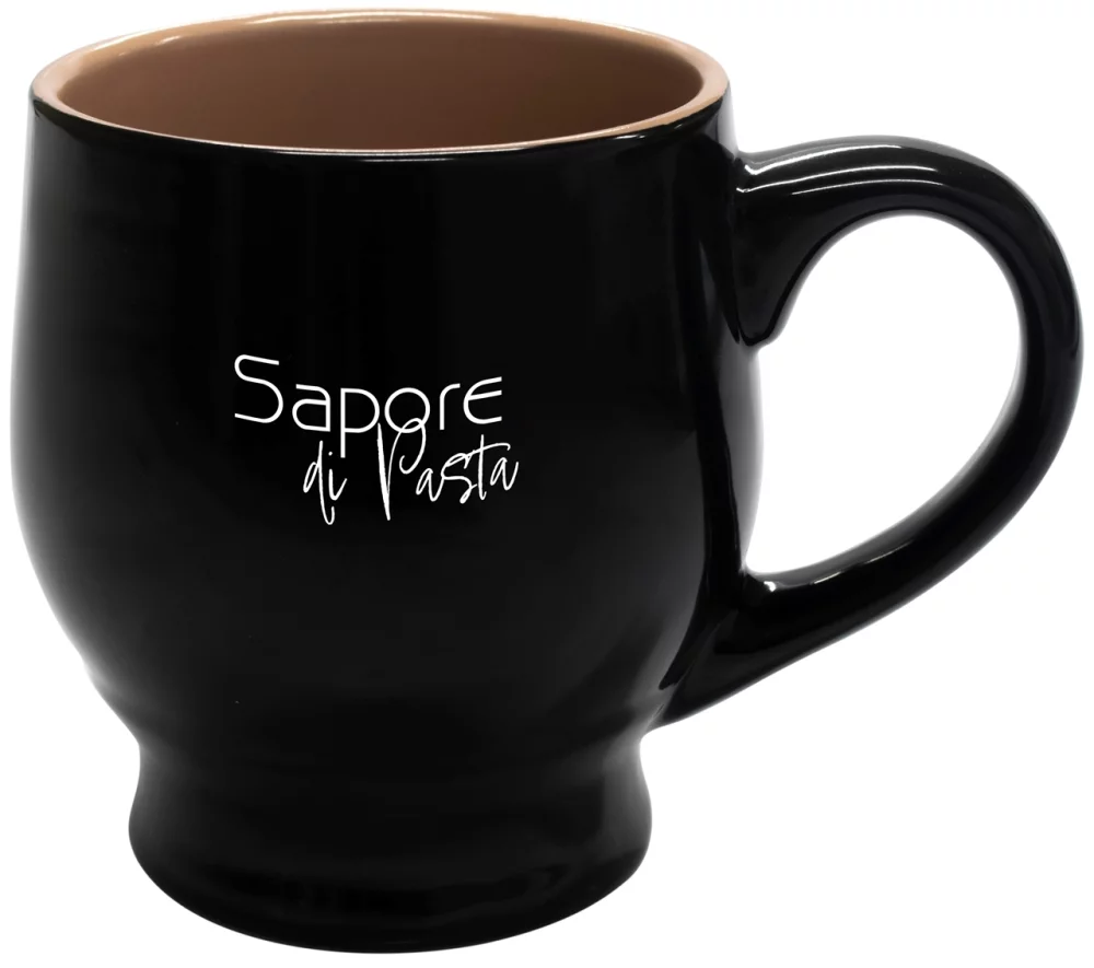Black 2TONE black/tan 16oz mug