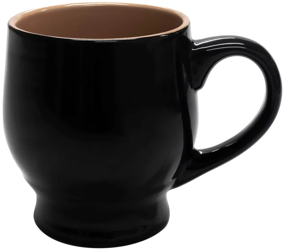 Black 2TONE black/tan 16oz mug