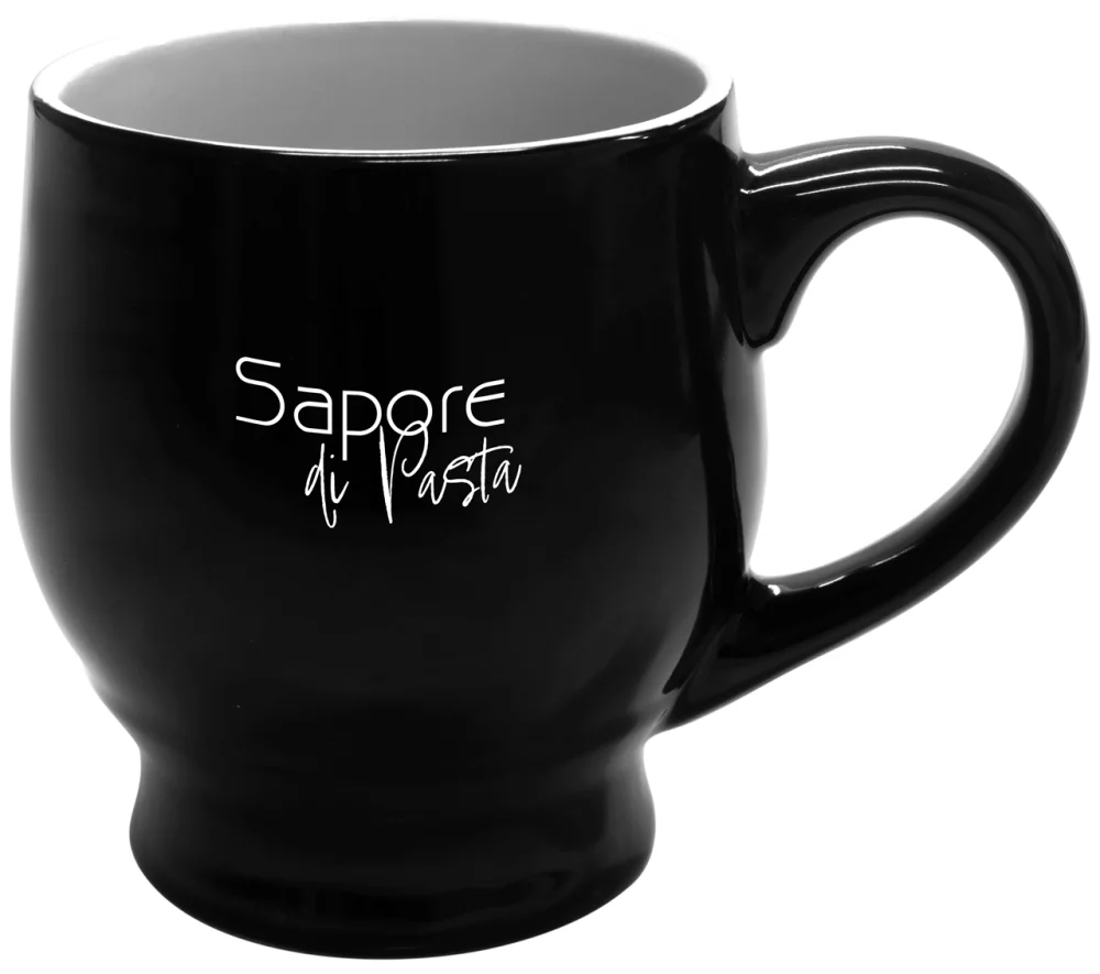 Black 2TONE black/white 16oz mug