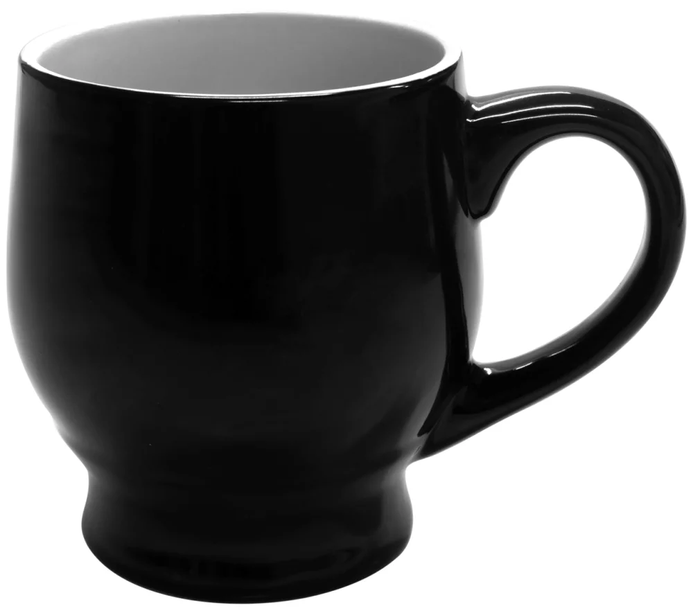 Black 2TONE black/white 16oz mug