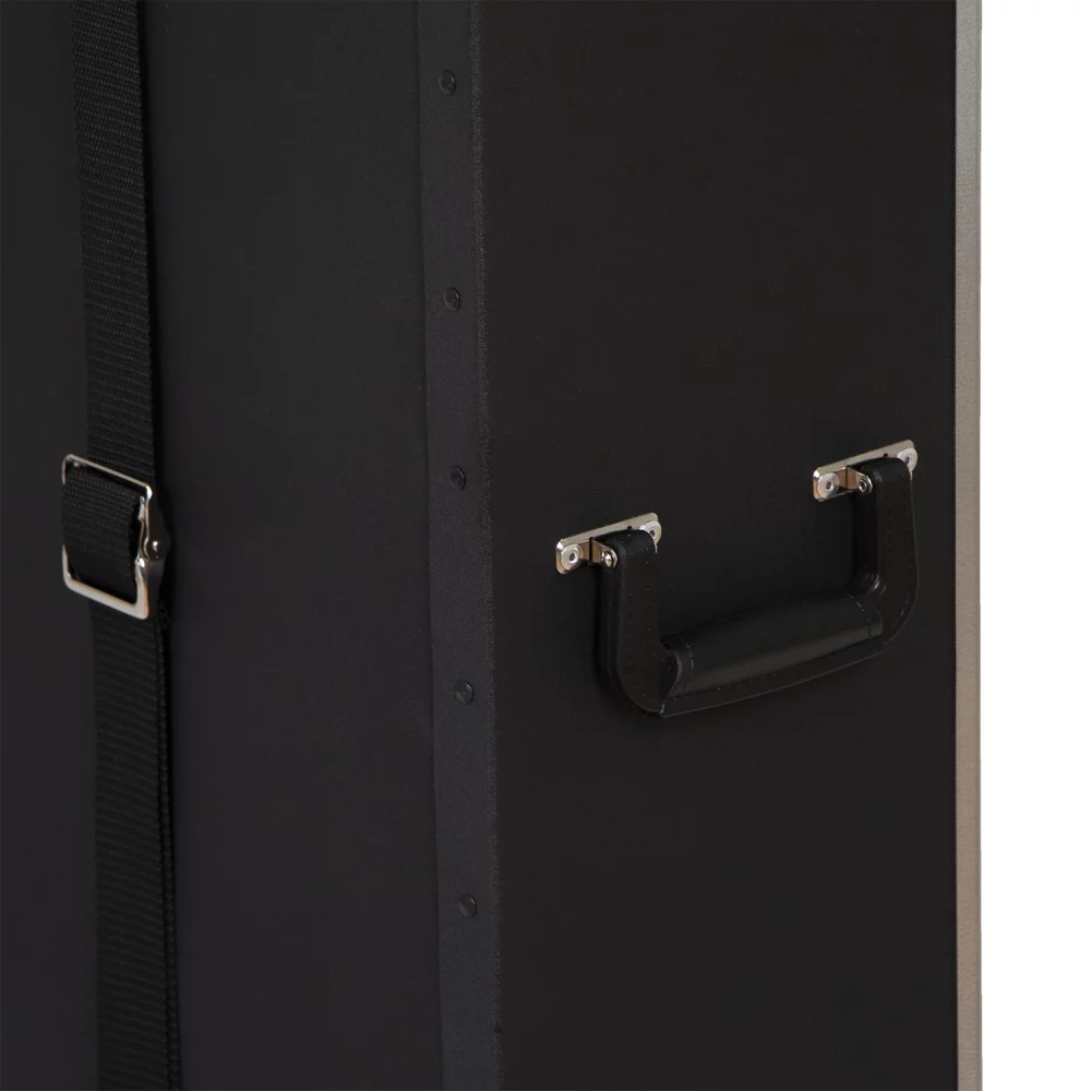 Présentoir de sol en boîtier rigide avec roues