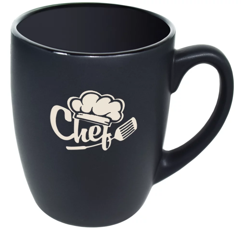Mug noir mat de 12 oz pour chalet - Gravé