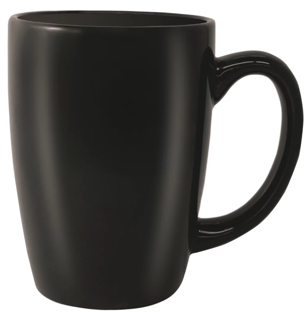 Tasse en céramique noire brillante de 16 oz de Houston