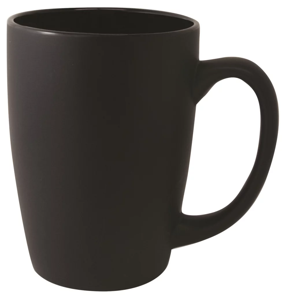 Tasse en céramique noire mate Houston 16 oz - Gravée