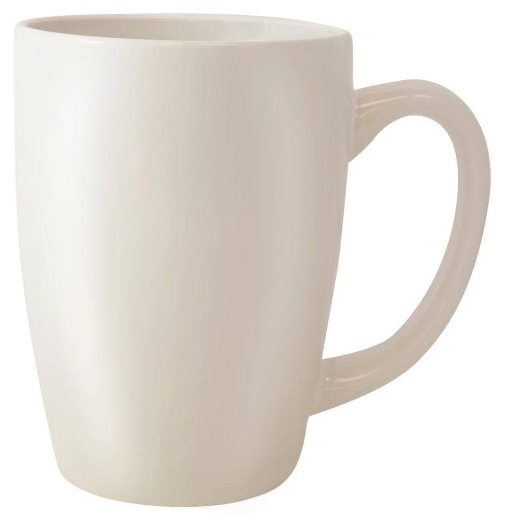 ~ Houston 16oz gloss white ceramic mug set of 2 in Jet gift box