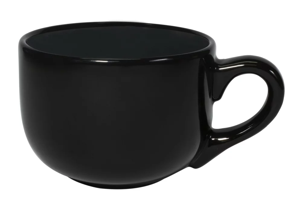 Churchill Latte 16oz black ceramic mug