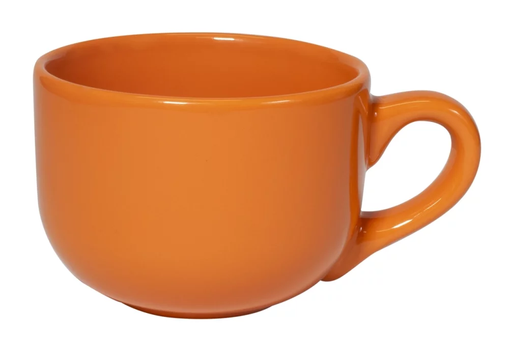 Churchill Latte 16oz orange ceramic mug