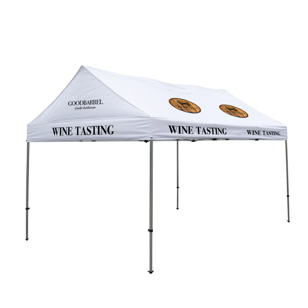 Kit de tente à pignon de 10' x 15' (impression en couleur, 12 emplacements)