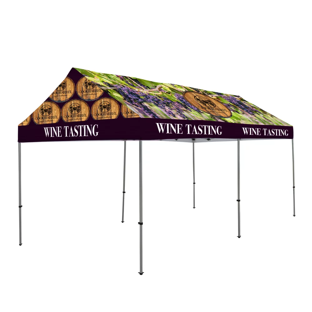 Kit de tente à pignon 10' x 20' (teinture sublimée en couleur pleine et pleine page)