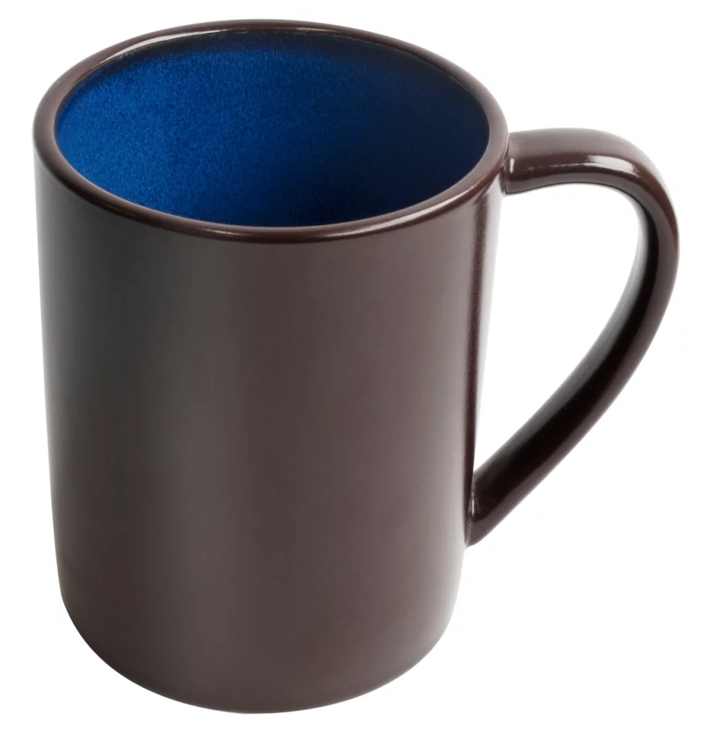 Au Chocolat 17oz 2tone brown/blue mug