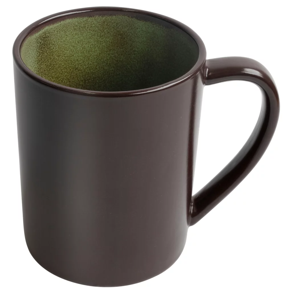 Au Chocolat 17oz 2tone brown/green mug