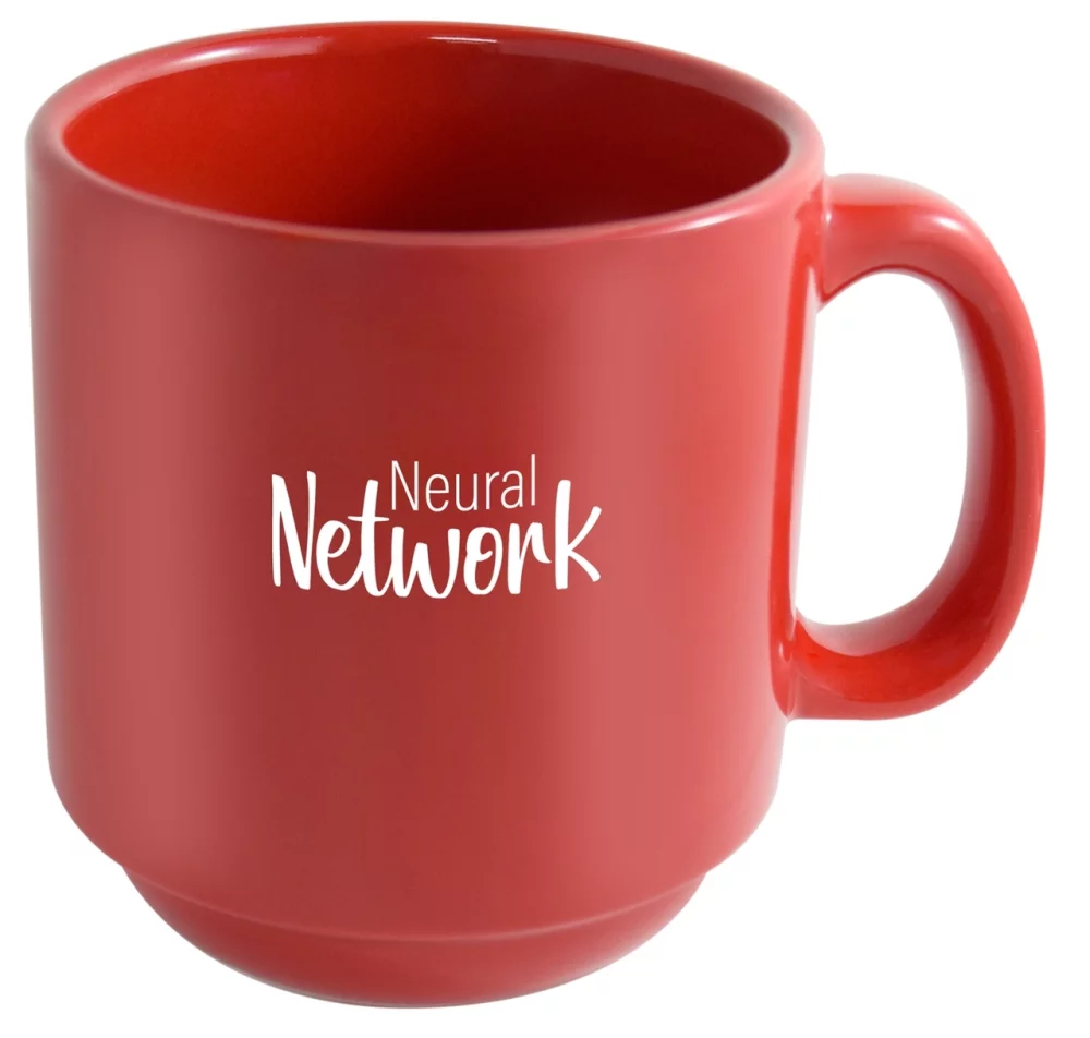 Tasse empilable rouge MacKenzie de 12 oz