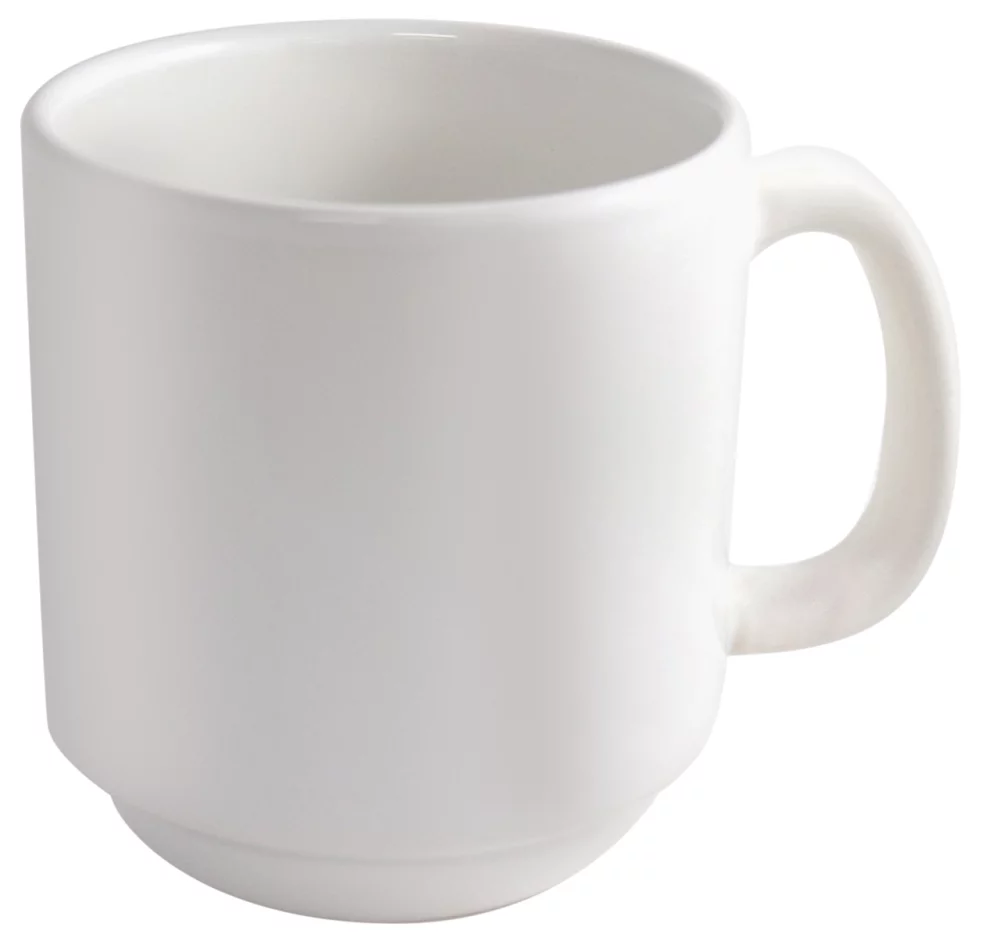 Tasse empilable blanche MacKenzie de 12 oz