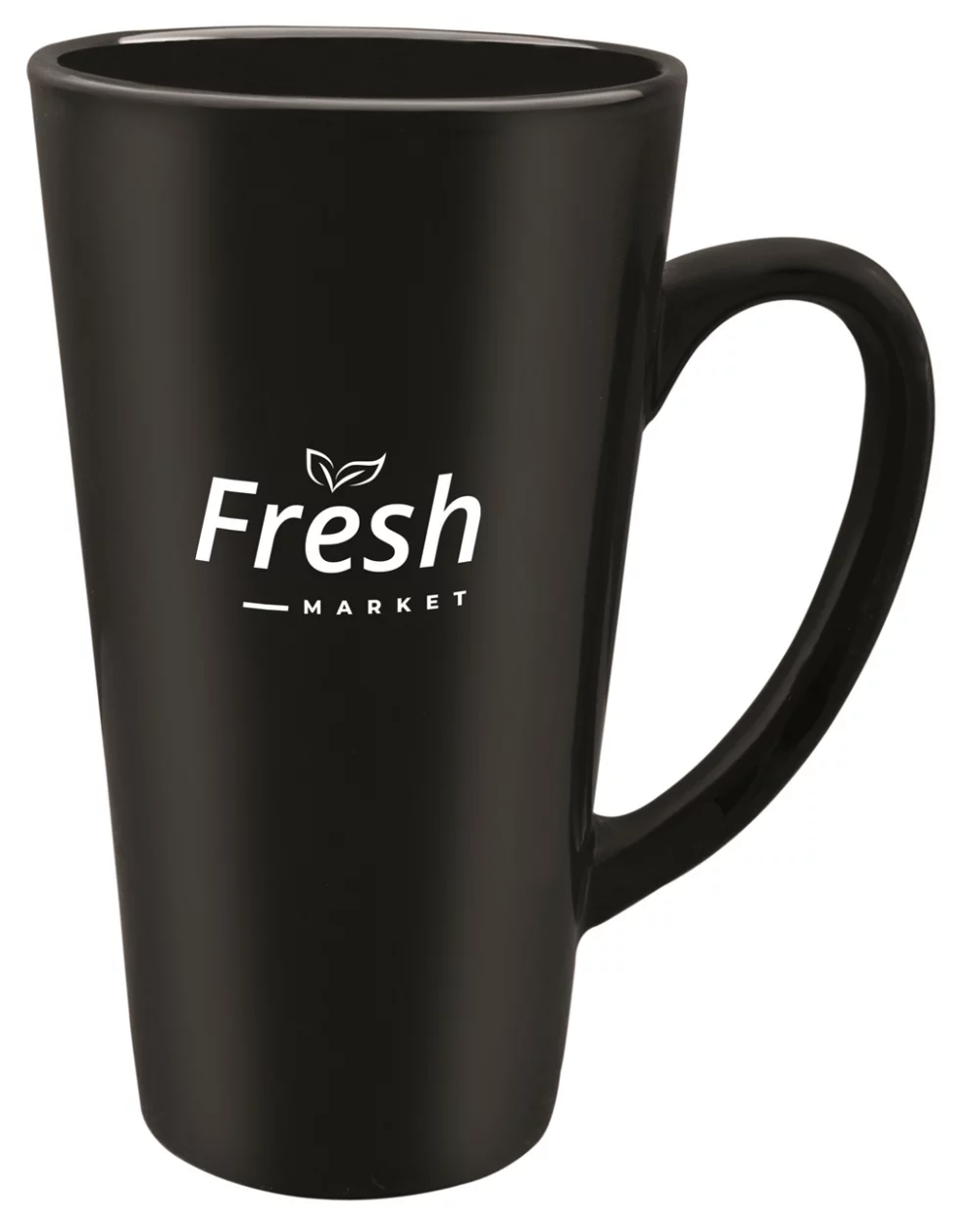 Grande tasse noire de 16 oz pour café