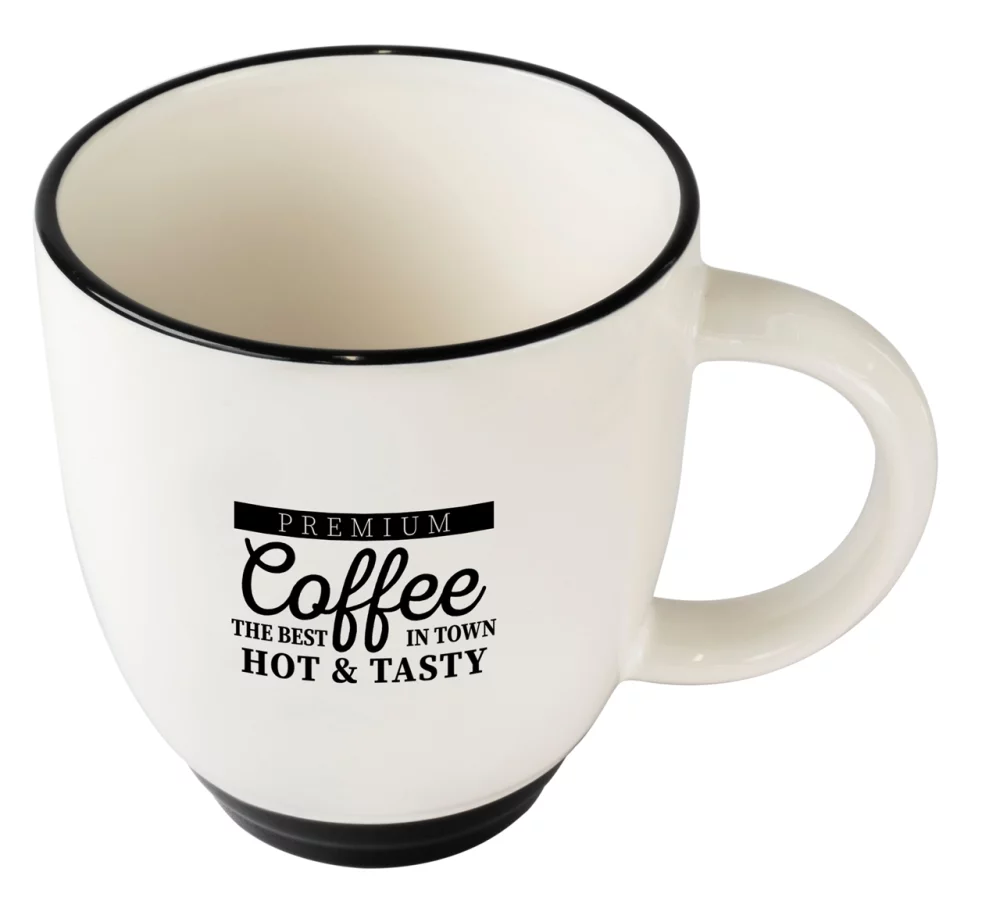 Halo 14oz white/black mug