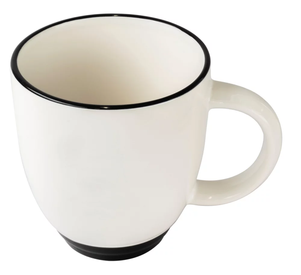 Mug blanc/noir Halo 14oz