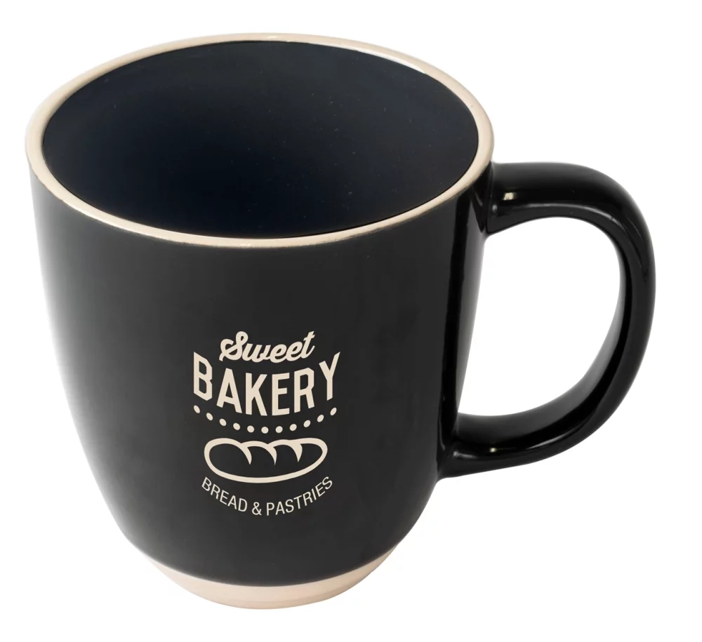 Tasse noire de 14 onces de style victorien