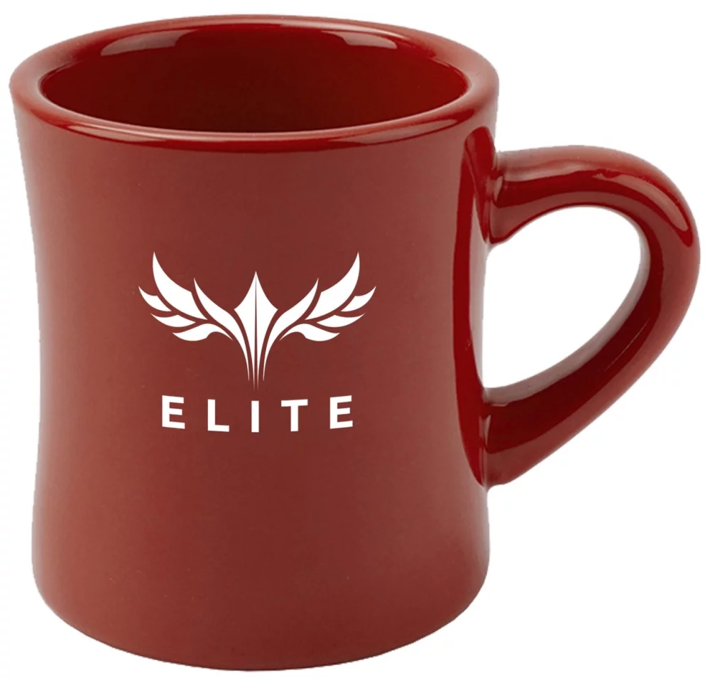 Diner 10oz red mug vitrified