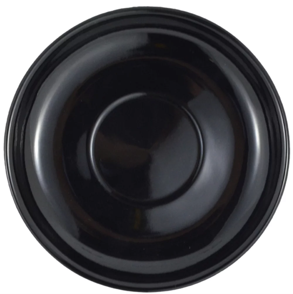 Saucer en verre 6-1/8 noir vitrifié