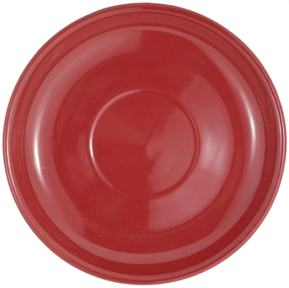 Saucer en verre trempé rouge de 6-1/8 pouces