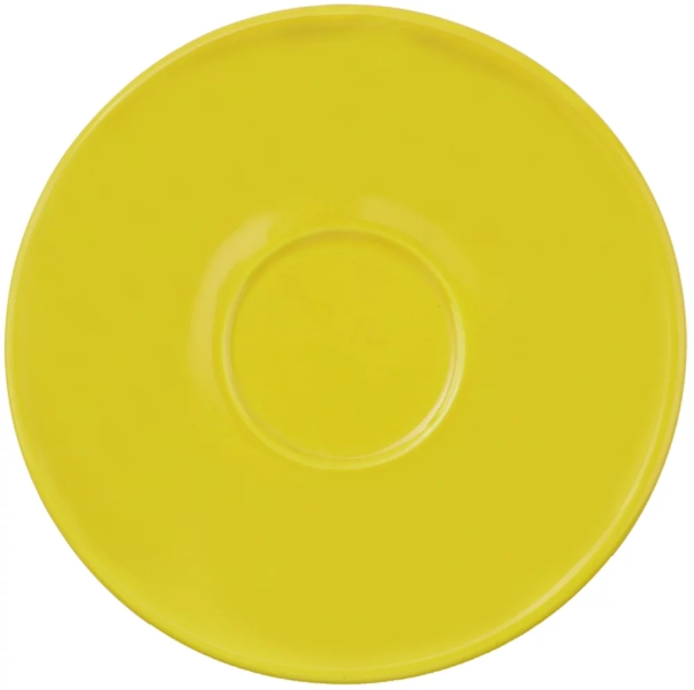 Saucer Piccolo 5-3/16" jaune vitrifié