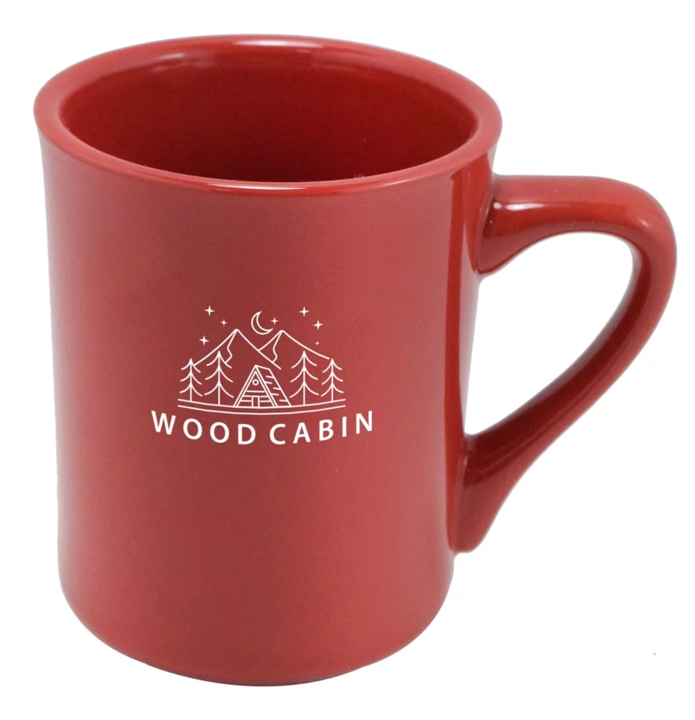Tasse rouge Erie de 8,5 oz vitrifiée