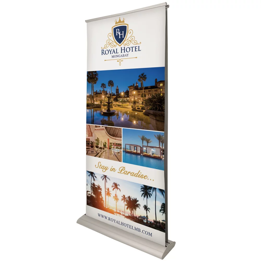 46.5" Deluxe Pro Retractor (2-Banner, No-Curl Opaque)