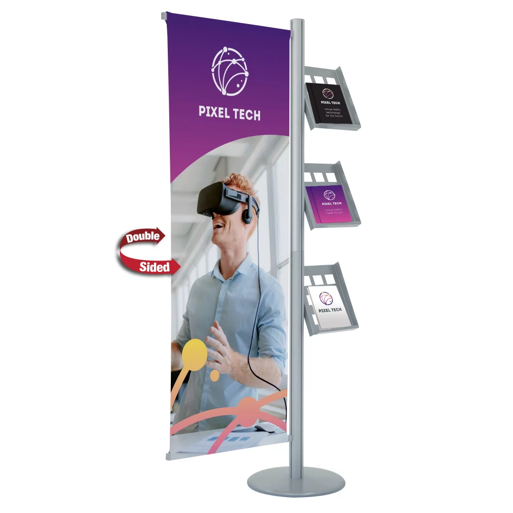 Flex Banner Display Single-Banner with Lit Rack Kit