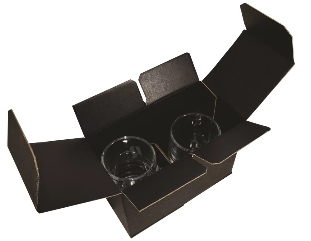 Verre à vin sans pied Veranda 21 oz S/2 dans une boîte cadeau Mystique