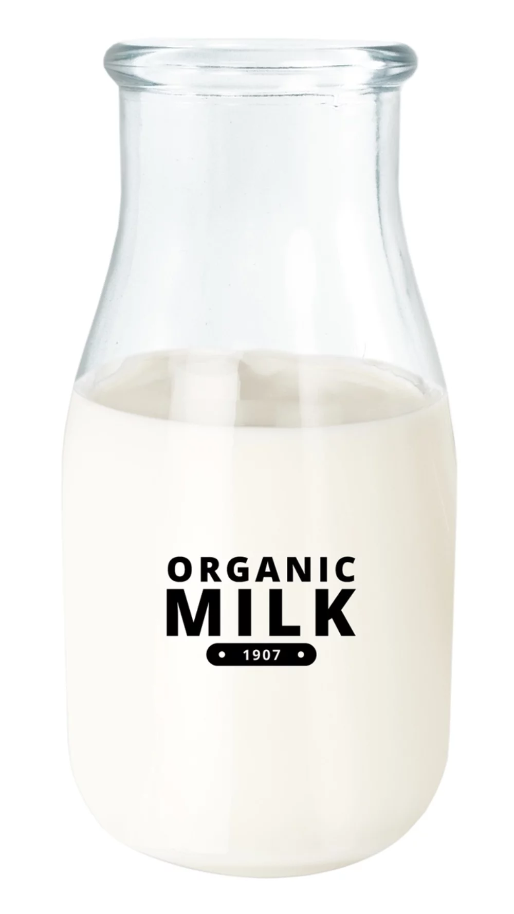 Milk Glass 16oz clear glass