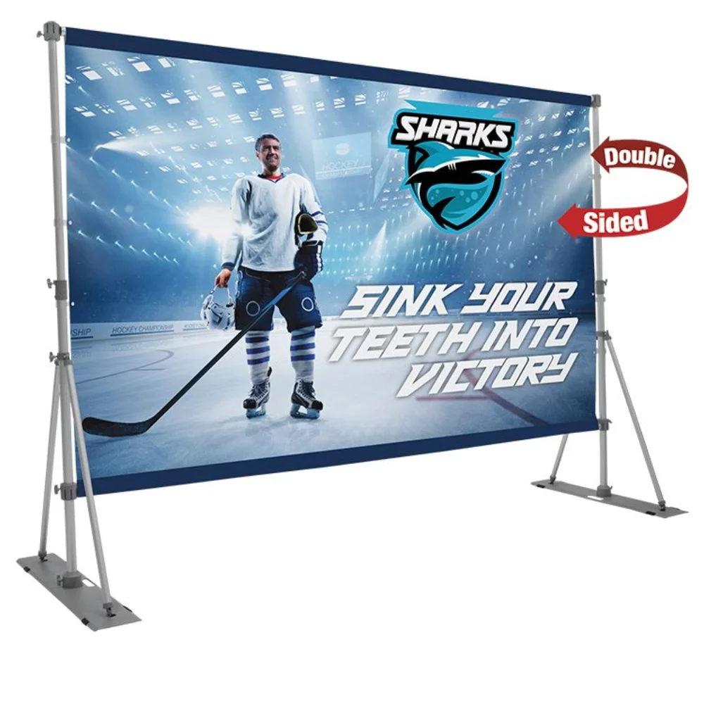 Kit d'affichage en tête d'affiche (vinyle 18 oz, recto-verso)