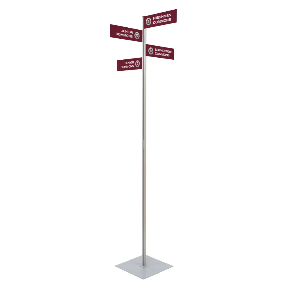 Kit de poteau de signalisation rectangulaire (4 panneaux)