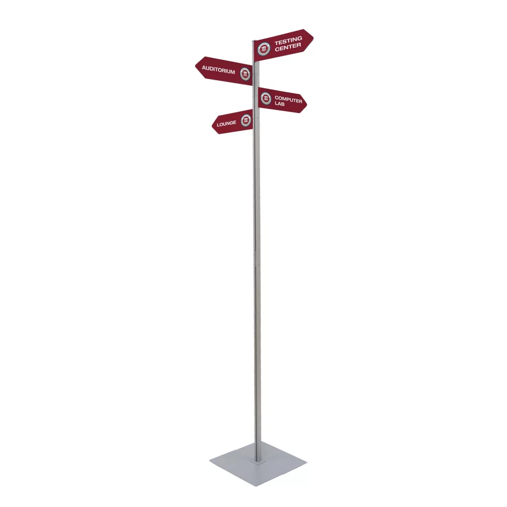 Kit de poteau indicateur de flèche de signalisation (avec quatre panneaux)